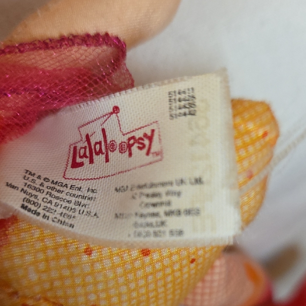 Lalaloopsy Doll Pink & Orange Plush Doll - Cute Button-Eye Stuffed Toy #Y2K - Picture 3 of 3